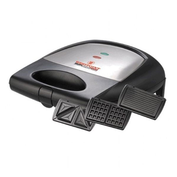 Westpoint WF-6093 3 In 1 Deluxe Sandwich Toaster Waffle Maker and Grill